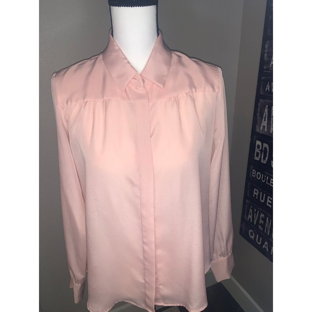 BCBG Light Pink Collared Button Down Dress Shirt